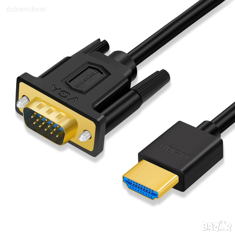 HDMI към VGA кабел  – 1080p Full HD, 5 м, снимка 1