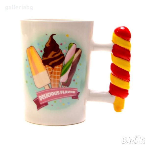 Керамична чаша с дръжка - близалка, снимка 1