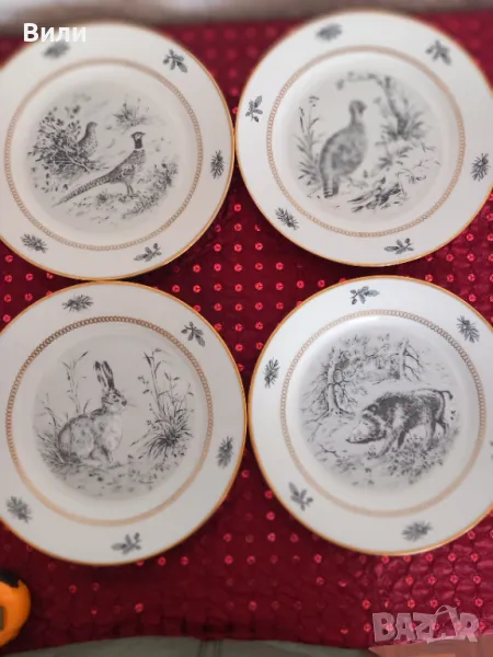 Прекрасни чинии с декорация от диви животни, снимка 1