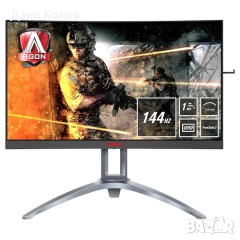 Монитор Gaming QLED VA AOC Agon AG273QCX 27"QHD, 1ms, 144Hz, Freesync