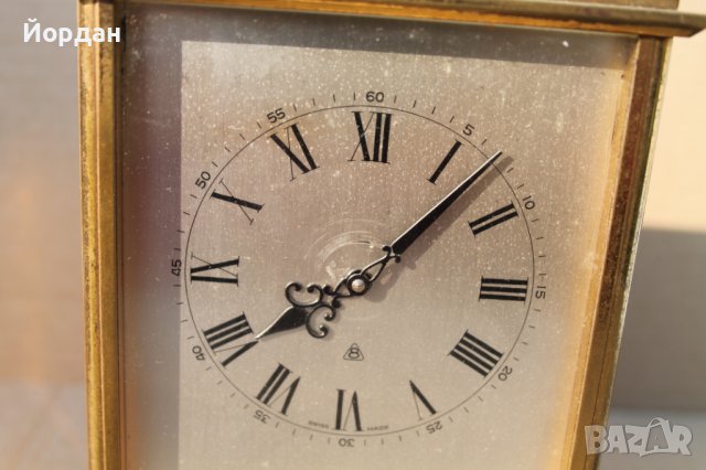 Масивен настолен Швейцарски часовник 8 дневен *, снимка 3 - Антикварни и старинни предмети - 41887295