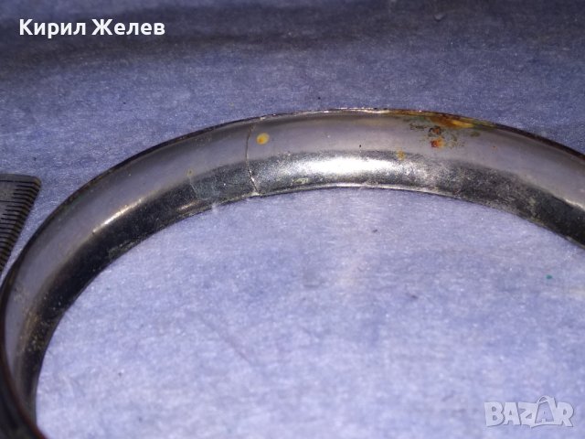 СРЕБРИСТА КРАСИВО ОРНАМЕНТИРАНА СТОМАНЕНА ВИНТИДЖ - АРТ СТИЛ ГРИВНА 38008, снимка 5 - Гривни - 40833097