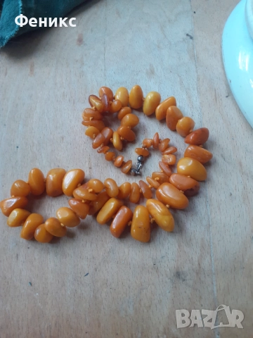 Кехлибар, накит, гердан, снимка 6 - Антикварни и старинни предмети - 51487743