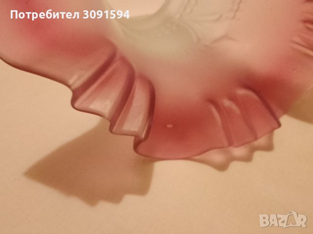 Винтидж абажур от стъкло в стил ар нуво, снимка 9 - Антикварни и старинни предмети - 40825516