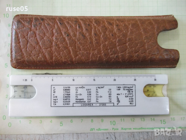 Логаритмична линия с кожен калъф, снимка 4 - Други ценни предмети - 36240617