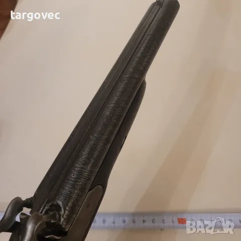 Уникален кремъчен капсулен перкусионен двуцевен пистолет, снимка 8 - Антикварни и старинни предмети - 47814555