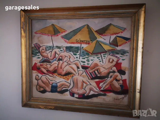 Картина на Румен Гашаров 50х60 81-ва година, снимка 3 - Картини - 47712772