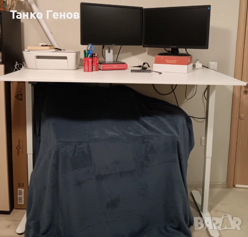 Регулируемо бюро SVANEKE 80x160, бяло, снимка 2 - Бюра - 53759279