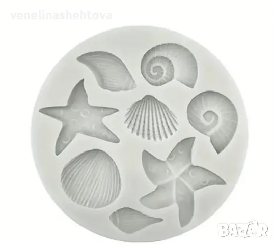  Морска звезда мида рапан Силиконов молд форма за фондан за декорация на торта шоколад лед 