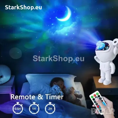  Музикална нощна лампа астронавт с Bluetooth, снимка 5 - Друга електроника - 48082720