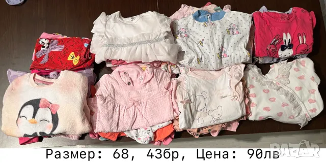 Дрехи за бебе (момиче), размери: 0-3м, 62, 66, 68, 74, 80, снимка 4 - Други - 48721622