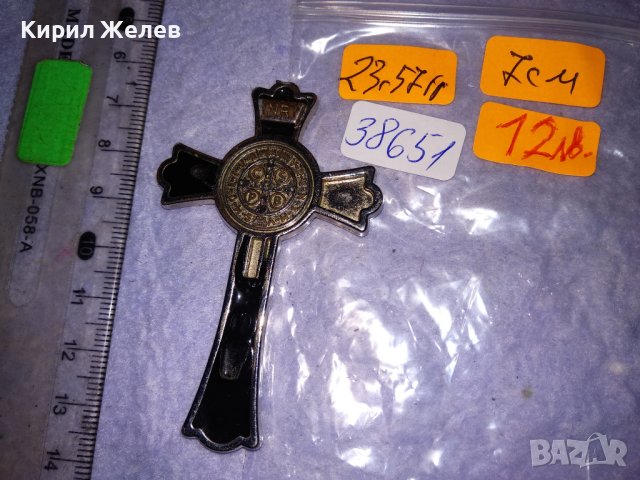 ГОЛЯМ СТИЛЕН СРЕБРИСТ МЕСИНГОВ КЕЛТСКИ ТИП ДВУСТРАНЕН КРЪСТ с НУЖДА от ЛЕКА РЕСТАВРАЦИЯ 38651, снимка 5 - Други - 41681794