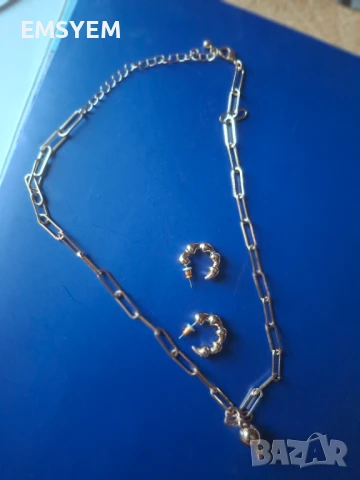 Комплект колие и обици Chloe, снимка 6 - Бижутерийни комплекти - 50835189