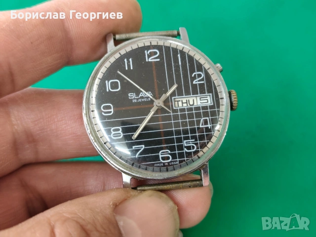 Механичен часовник slava 26 jewels, снимка 2 - Мъжки - 53766351