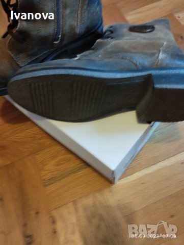 Продавам боти от естествен специално обработен велур, снимка 4 - Дамски боти - 42083776
