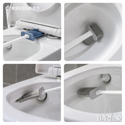 3857 СИЛИКОНОВА ЧЕТКА СЪС СТОЙКА ЗА ТОАЛЕТНА, снимка 3 - Други стоки за дома - 44572617