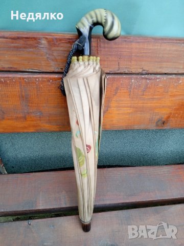 Стар дамски чадър за слънце,1900-1920г, снимка 5 - Антикварни и старинни предмети - 35815045