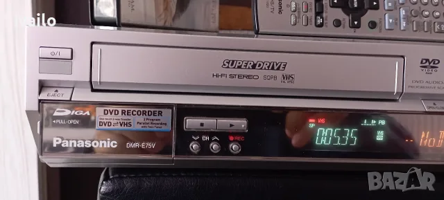 Panasonic VHS- DVD-DMR-E75V ЗАПИСВАЧКА, снимка 10 - Плейъри, домашно кино, прожектори - 56332871