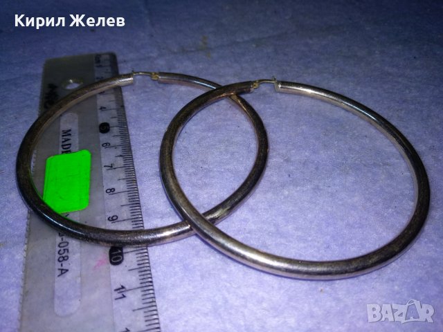 СТИЛНИ ЕФЕКТНИ КЛАСИЧЕСКИ СРЕБЪРНИ РЕТРО АРТ ОБЕЦИ СРЕБРО 925 ПРОБА ГОЛЕМИ 38425, снимка 11 - Обеци - 41388427
