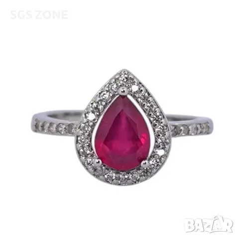 Сребърен Пръстен с Рубин/Син Сапфир/Жълт Сапфир, снимка 10 - Пръстени - 49870842