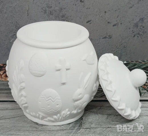 Молд бурканче с капак Великден , снимка 2 - Форми - 53337376