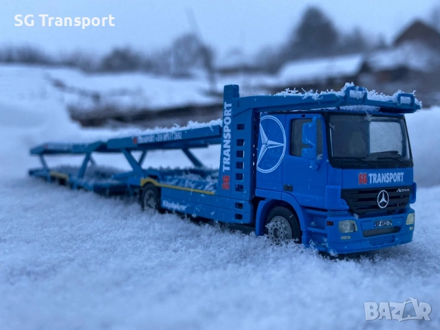 Mercedes Actros 1844 MP2 Kässbohrer SuperTrans Herpa 1:87 Автовоз, снимка 8 - Колекции - 53055804