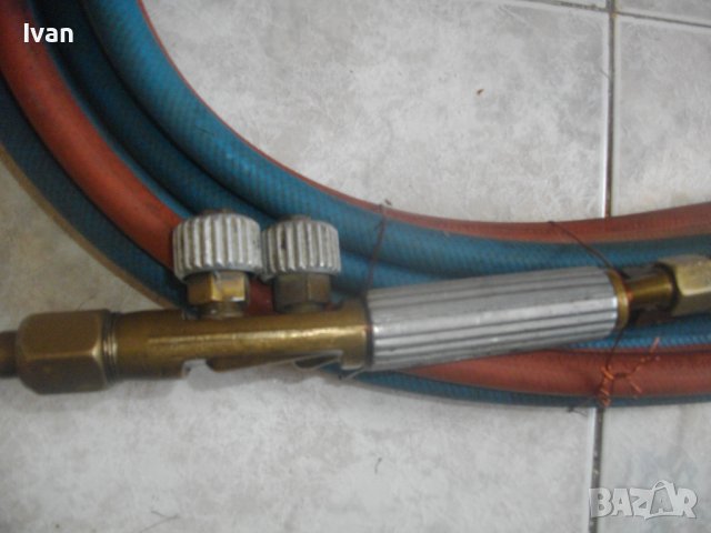 ОКСИЖННА АЦЕТИЛЕНОВА ГОРЕЛКА 52 см PREGO СТАРО КАЧЕСТВО С МАРКУЧИ 2Х10м, снимка 5 - Други инструменти - 41881278