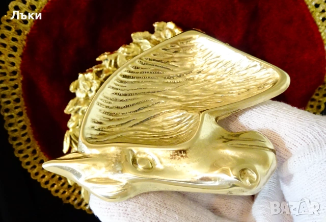 Бронзов пепелник глава на Кон. , снимка 2 - Антикварни и старинни предмети - 53262573