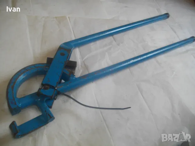 РЪЧЕН ТРЪБОГИБ 22мм Ръчен уред немски старо качество за огъване всякакви тръби метални дебелостенни , снимка 3 - Други инструменти - 47757096