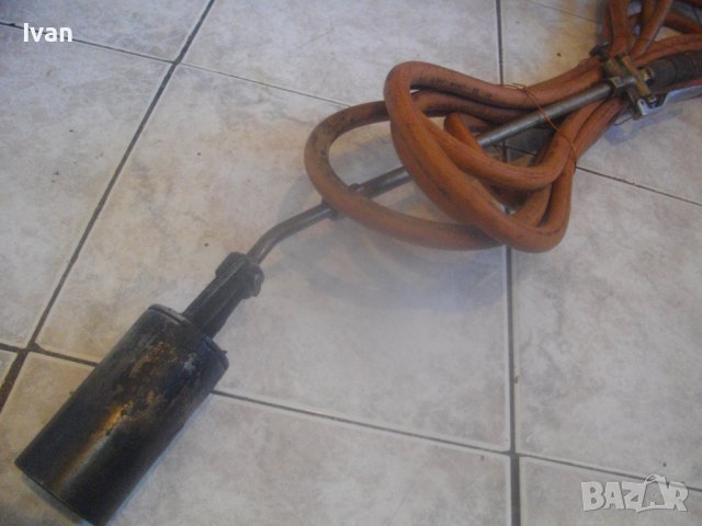 Старо Качество Масивна Немска Профи Газова Горелка Покриви/Хидроизолации-78,5см-Маркуч 8м/Вентил4bar