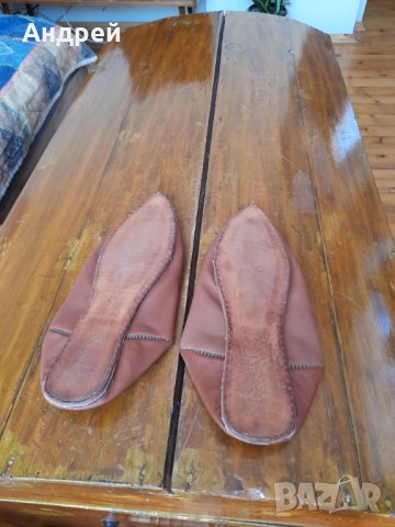 Стари дамски кожени пантофи,чехли #3, снимка 3 - Други ценни предмети - 33798574