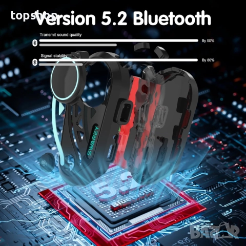 Нови 2 бройки интеркоми SWAREY V8 Мотоциклетни Bluetooth слушалки, интерком за каска с FM ..., снимка 6 - Аксесоари и консумативи - 52339648