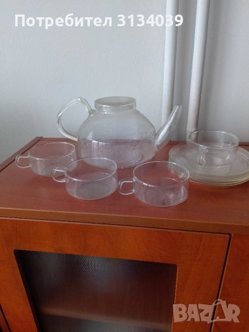 продава се сервиз за чай от йенско стъкло