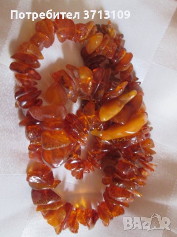 Колие масивен необработен балтийски кехлибар