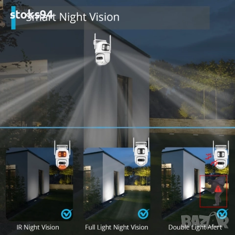 12MP 8x Zoom PTZ WiFi Камера с Двоен Сензор: Ненадмината Детайлност, AI Проследяване на Човек!, снимка 4 - IP камери - 52570125
