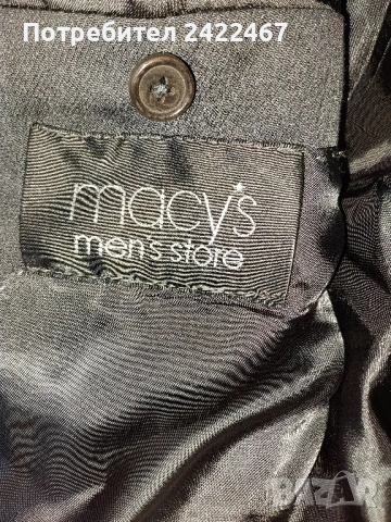 Мъжко елегантно тъмно сиво сако DKNY.120 см гръдна обиколка.От рамо до рамо 50см, снимка 3 - Якета - 50907122