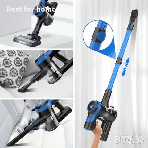 TASVAC V50 Безжична мощна прахосмукачка 200W, снимка 4 - Прахосмукачки - 49972891