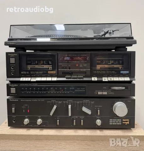 🔊Ретро аудио система - сет TECHNICS - усилвател, двукасетъчен дек, тунер, грамофон + колони🔊, снимка 3 - Аудиосистеми - 56091609