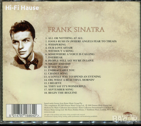 Frank Sinatra, снимка 2 - CD дискове - 36197505