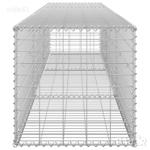 vidaXL Габионна стена с капаци, поцинкована стомана, 300x50x50 см, снимка 6 - Огради и мрежи - 56146128