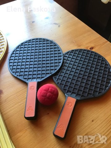 комплекти за игра - 2 броя с дунапренови топчета, снимка 4 - Тенис - 41998286