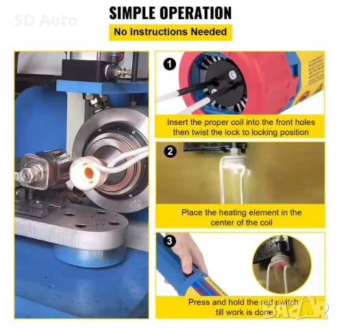 Магнитен индукционен нагревател с 8 нагревателни бобини 1100 W, снимка 4 - Други инструменти - 50497788