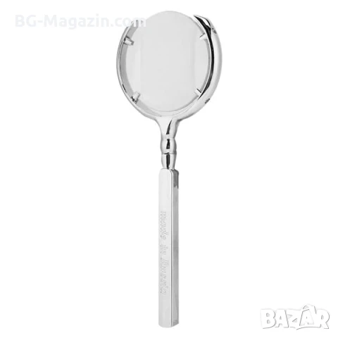 Луксозна увеличителна ръчна лупа мощно увеличение 8X с дръжка стъклена за четене книги вестници , снимка 8 - Други инструменти - 50920304