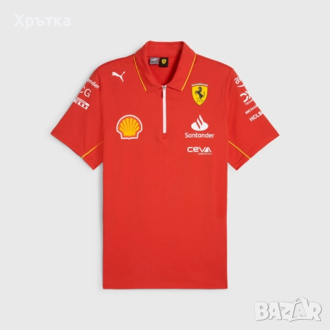 Puma Scuderia Ferrari F1 Team - Оригинална мъжка тениска с яка