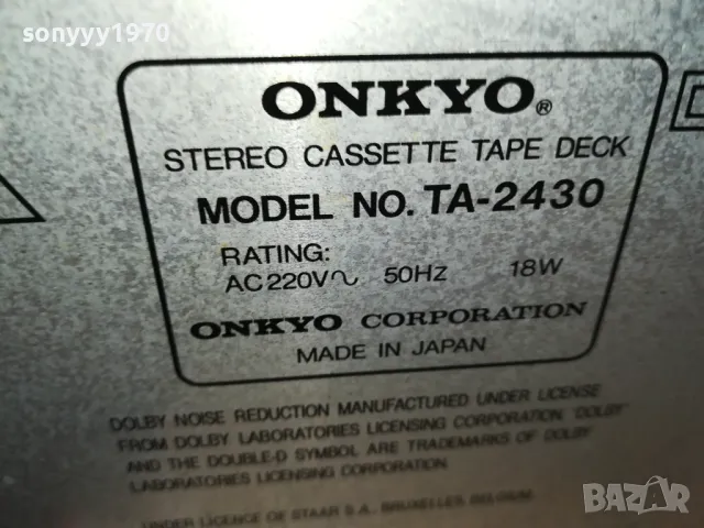 ONKYO TA-2430 DECK WITH ACCUBIAS-MADE IN JAPAN-ВНОС SWISS 0203251726LNWC, снимка 17 - Декове - 49336591