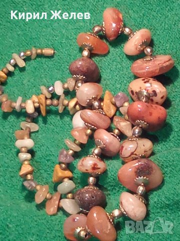 СТАРО ХАЛЦЕДОН КОЛИЕ с БРОНЗ ПОЗЛАТА ГЕРДАН 8828, снимка 9 - Колекции - 29555811