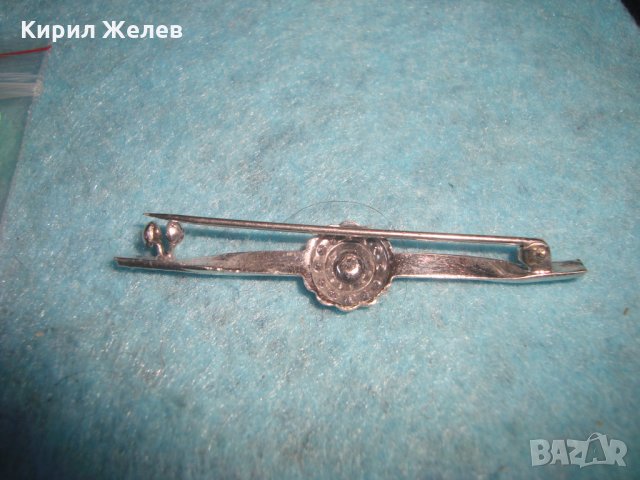 СТАРА СКЪПОЦЕННА СРЕБЪРНА АРТ ДЕКО БРОШКА СРЕБРО 835 с МАРКАЗИТИ МАЙСТОРСКА ИЗРАБОТКА 25797, снимка 11 - Антикварни и старинни предмети - 35805721