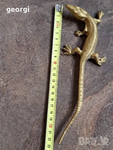 бронзова статуетка гущер 25/3, снимка 6 - Статуетки - 50111129
