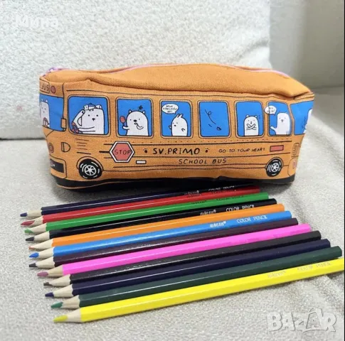 Несесер/ органайзер във форма на училищен автобус, снимка 3 - Ученически пособия, канцеларски материали - 47273536