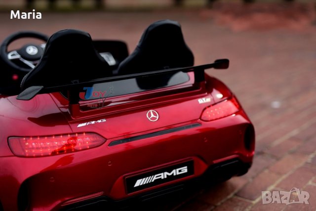 Акумулаторна кола двуместен Mercedes GT R Licensed 2X12V ,MP4, с меки гуми, снимка 15 - Детски велосипеди, триколки и коли - 34367860
